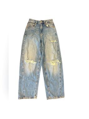 Garage Blue Distressed Baggy Jeans Size 1